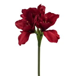 Kremmerhuset Stilkblomst Amaryllis rød| Kunstige Blomster|Juletrær Og Julegrønt