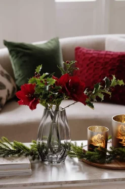 Kremmerhuset Stilkblomst Amaryllis rød| Kunstige Blomster|Juletrær Og Julegrønt