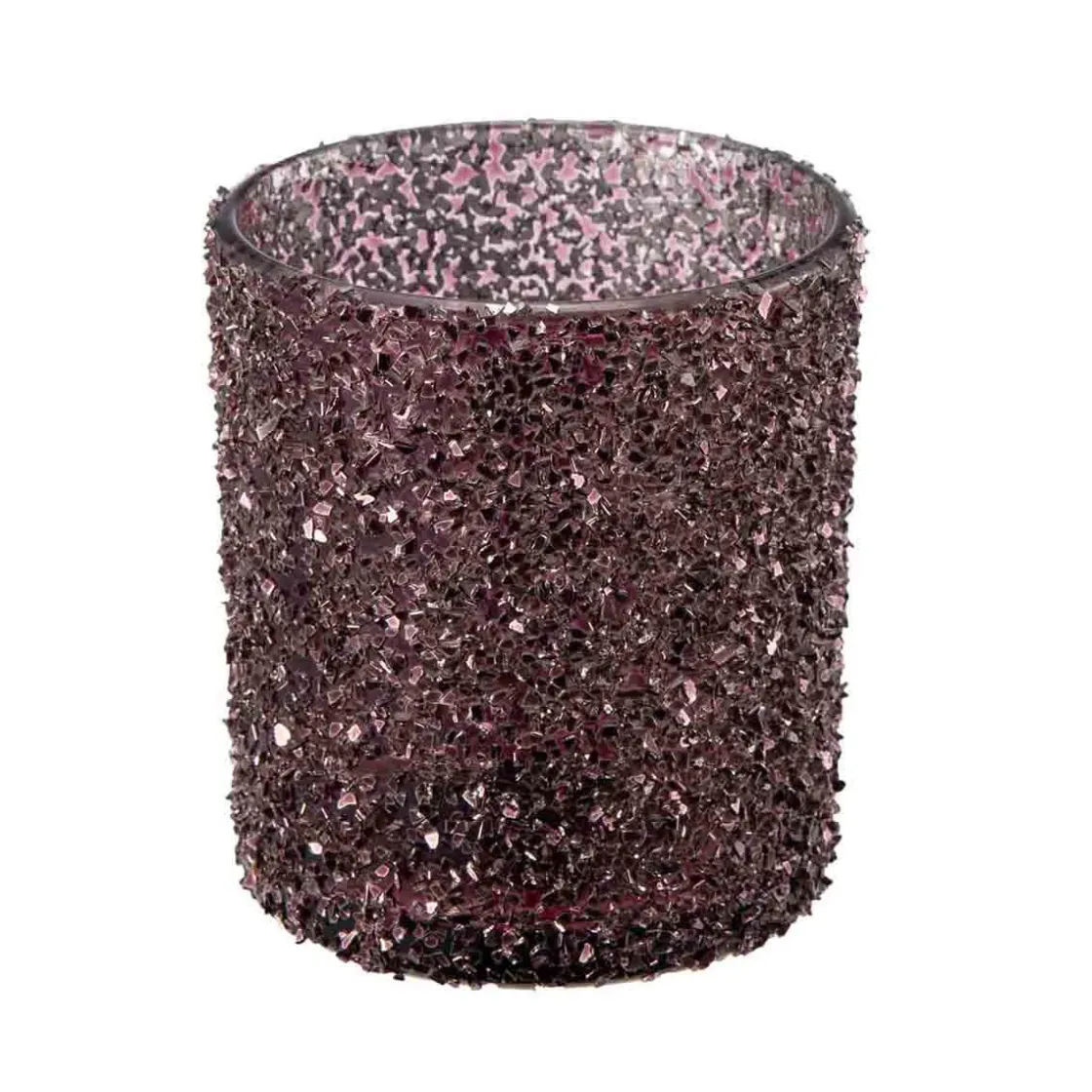 Kremmerhuset Telysholder Glitter burgunder 8 cm| Lykter|Julelys Og Lysestaker