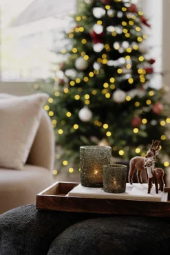 Kremmerhuset Telysholder Glitter Grønn 8 cm| Lykter|Julelys Og Lysestaker